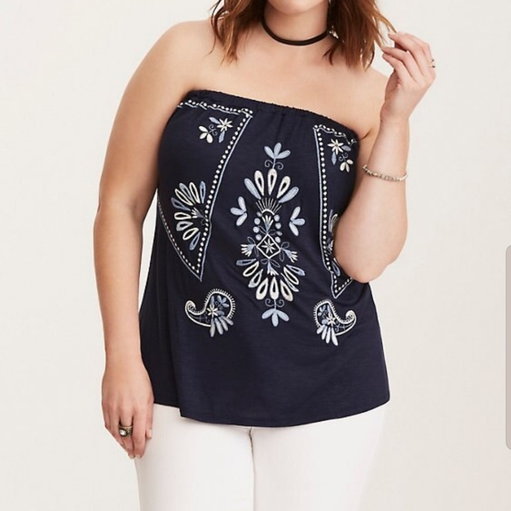 Torrid navy blue tube top